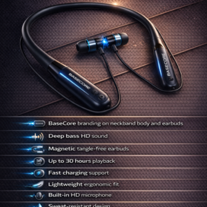 BaseCore Wireless Neckband – Model NB-PRO
